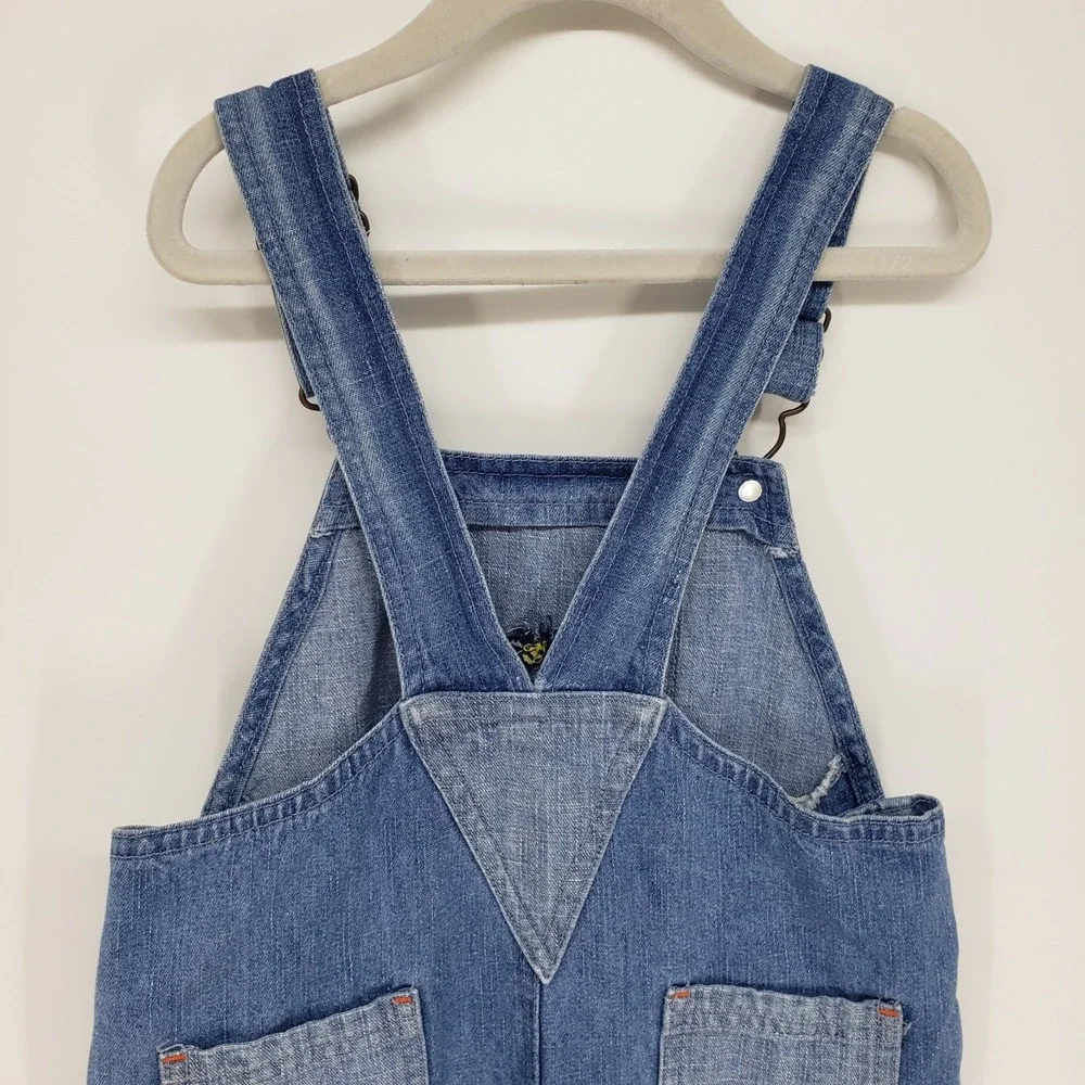 Vintage 90s Disney Winnie the Pooh Tigger Denim Overalls Kids 4T Blue Character